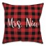Mrs. Nice in Buffalo Check Plaid 18x18 Spun Poly Pillow