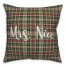 Mrs. Nice in Tartan Plaid 18x18 Spun Poly Pillow