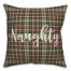 Naughty in Tartan Plaid 18x18 Spun Poly Pillow
