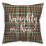 Naughty Or Nice? in Tartan Plaid 18x18 Spun Poly Pillow