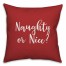 Naughty Or Nice? in Red 18x18 Spun Poly Pillow