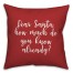 Dear Santa in Red 18x18 Spun Poly Pillow