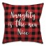 Naughty Is The New Nice in Buffalo Check Plaid 18x18 Spun Poly Pillow