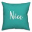 Nice in Teal 18x18 Spun Poly Pillow