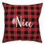 #Nice in Buffalo Check Plaid 18x18 Spun Poly Pillow
