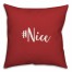 #Nice in Red 18x18 Spun Poly Pillow