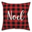 Noel in Buffalo Check Plaid 18x18 Spun Poly Pillow