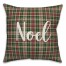 Noel in Tartan Plaid 18x18 Spun Poly Pillow
