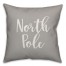 North Pole in Gray 18x18 Spun Poly Pillow