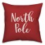 North Pole in Red 18x18 Spun Poly Pillow