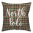 North Pole in Tartan Plaid 18x18 Spun Poly Pillow