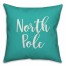 North Pole in Teal 18x18 Spun Poly Pillow