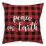 Peace On Earth in Buffalo Check Plaid 18x18 Spun Poly Pillow