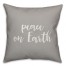Peace On Earth in Gray 18x18 Spun Poly Pillow