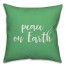 Peace On Earth in Light Green 18x18 Spun Poly Pillow