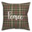 Peace in Tartan Plaid 18x18 Spun Poly Pillow