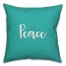 Peace in Teal 18x18 Spun Poly Pillow