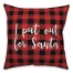 I Put Out For Santa in Buffalo Check Plaid 18x18 Spun Poly Pillow