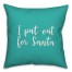 I Put Out For Santa in Teal 18x18 Spun Poly Pillow