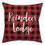 Reindeer Lodge in Buffalo Check Plaid 18x18 Spun Poly Pillow