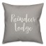 Reindeer Lodge in Gray 18x18 Spun Poly Pillow
