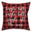Single All The Way in Buffalo Check Plaid 18x18 Spun Poly Pillow