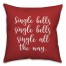 Single All The Way in Buffalo Red 18x18 Spun Poly Pillow