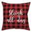 Sleigh All Day in Buffalo Check Plaid 18x18 Spun Poly Pillow