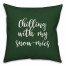 Snowmies in Dark Green 18x18 Spun Poly Pillow