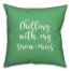 Snowmies in Light Green 18x18 Spun Poly Pillow