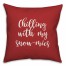 Snowmies in Red 18x18 Spun Poly Pillow