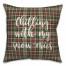 Snowmies in Tartan Plaid 18x18 Spun Poly Pillow
