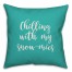 Snowmies in Teal 18x18 Spun Poly Pillow