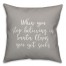 When You Stop Believing in Santa Claus in Gray 18x18 Spun Poly Pillow