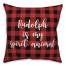 Rudolph Is My Spririt Animal in Buffalo Check Plaid 18x18 Spun Poly Pillow