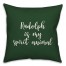 Rudolph Is My Spririt Animal in Dark Green 18x18 Spun Poly Pillow