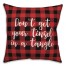 Don’t Get Your Tinsel In A Tangle in Buffalo Check Plaid 18x18 Spun Poly Pillow