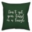 Don’t Get Your Tinsel In A Tangle in Dark Green 18x18 Spun Poly Pillow