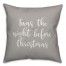 Twas The Nght Before Christmas in Gray 18x18 Spun Poly Pillow