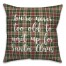 Never To Old To Wait Up For Santa in Tartan Plaid 18x18 Spun Poly Pillow