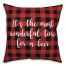 It's The Most Wonderful Time For A Beer in Buffalo Check Plaid 18x18 Spun Poly Pillow Cover