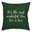 It's The Most Wonderful Time For A Beer in Dark Green 18x18 Spun Poly Pillow Cover