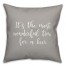 It's The Most Wonderful Time For A Beer in Gray 18x18 Spun Poly Pillow Cover