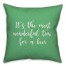 It's The Most Wonderful Time For A Beer in Light Green 18x18 Spun Poly Pillow Cover