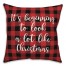 It's Beginning To Look A Lot Like Christmas in Buffalo Check Plaid 18x18 Spun Poly Pillow Cover