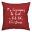 It's Beginning To Look A Lot Like Christmas in Red 18x18 Spun Poly Pillow Cover