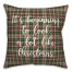 It's Beginning To Look A Lot Like Christmas in Tartan Plaid 18x18 Spun Poly Pillow Cover