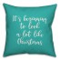 It's Beginning To Look A Lot Like Christmas in Teal 18x18 Spun Poly Pillow Cover