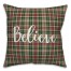 Believe in Tartan Plaid 18x18 Spun Poly Pillow Cover