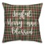 Joyful, Merry & Blessed in Tartan Plaid 18x18 Spun Poly Pillow Cover